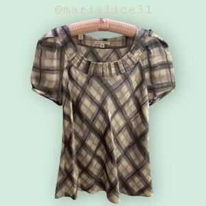 Banana Republic Checkered Blouse, Medium
